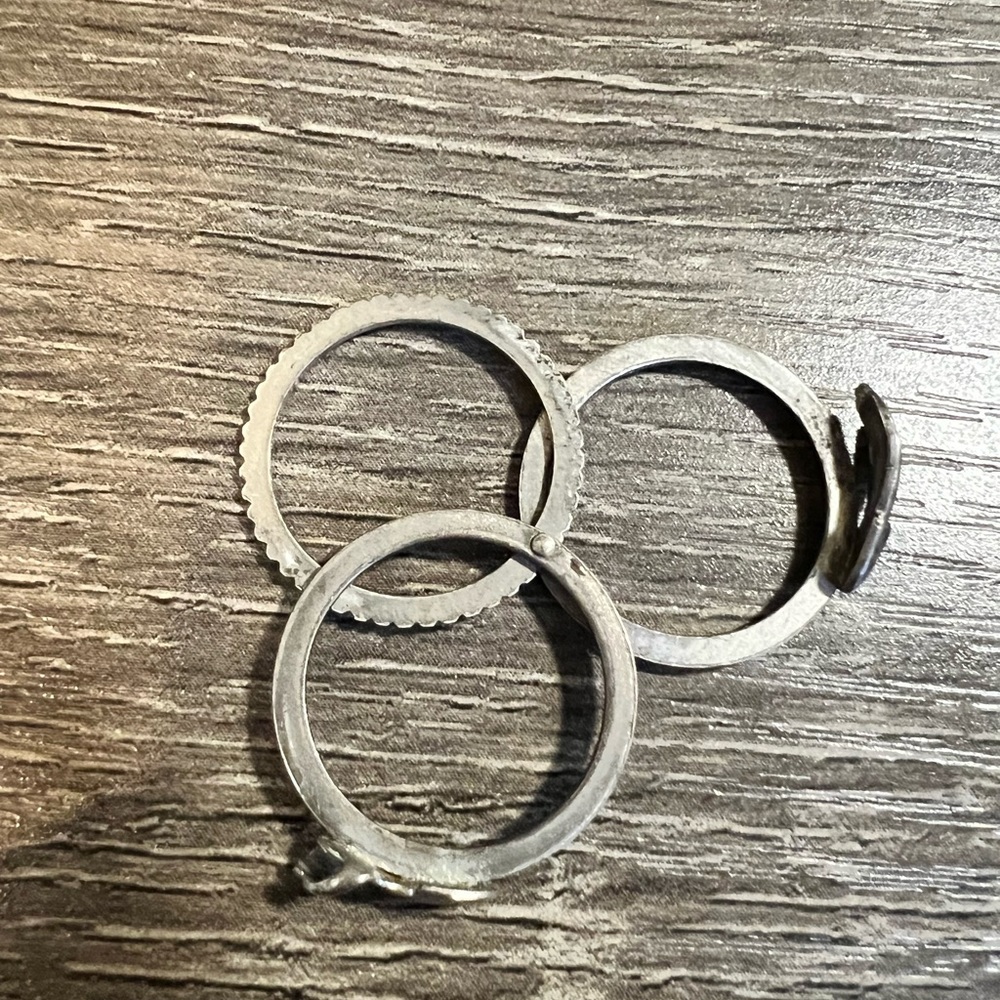 Just in- vintage three in one sterling silver ring - Picture 11 of 12